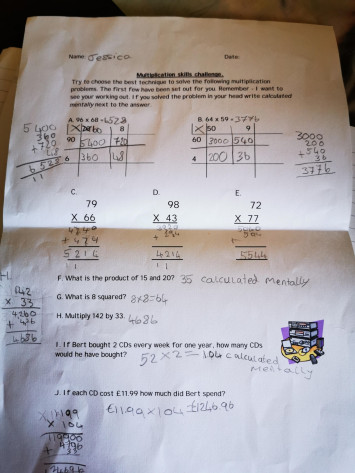 Multiplication_skills_challenge - Badger Class